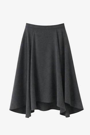 Marta asymmetrical viscose skirt | Anthracite