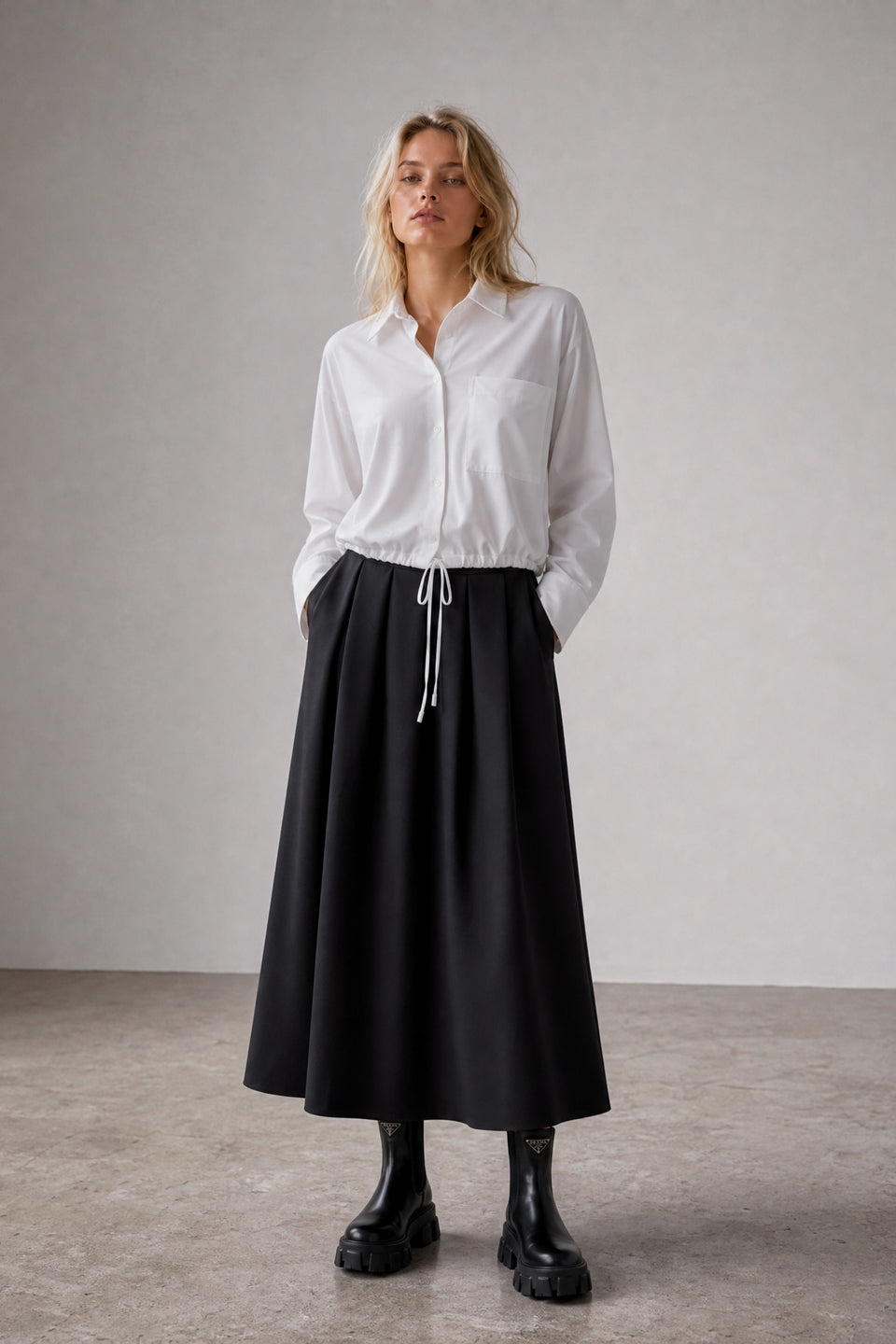 Mercedes skirt technical jersey | Black