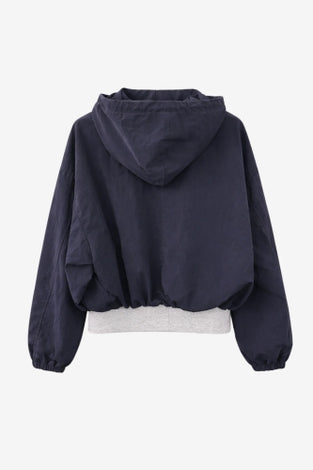 Muse cotton hoodie sweater jacket | Navy