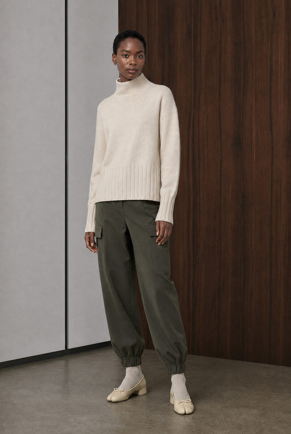 Viscose Naadloos Geverfd pullover NB2275 | Ecru