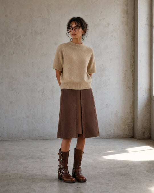 Nataly skuba velvet skirt