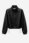 Nerina eco Leder Bomber Jacke | Black