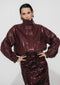 Nerina eco Leer Bomber Jack | Bordo
