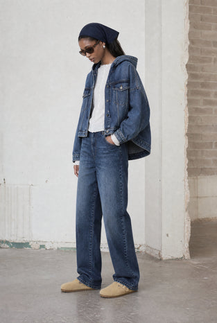 Nevada hood denim jacket | Summer Blue