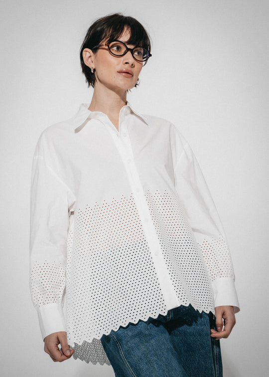Noa embroidered cotton blouse