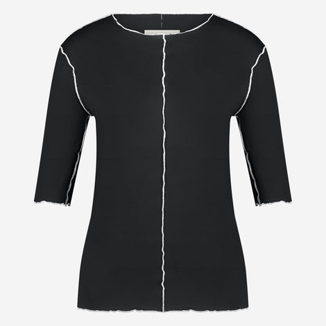 Jordan strech viscose top | Black White