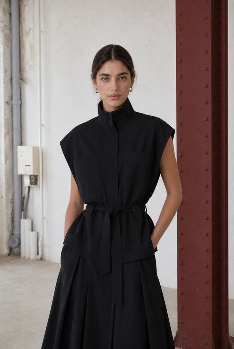 Patricia vest technical jersey | Black