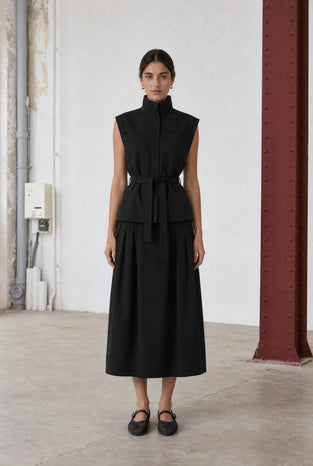 Heide skirt technical jersey | Black