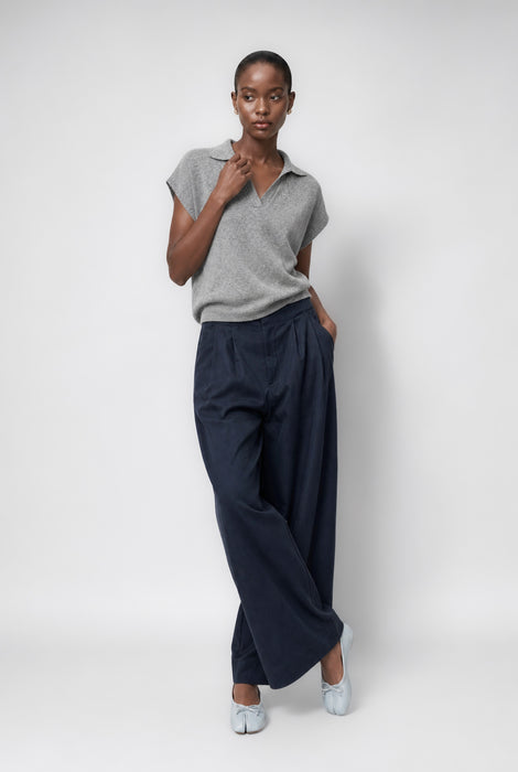 Harlow Baumwolle fancy Hose | Navy