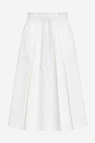 Poplin long skirt | Panna