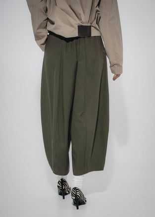 Pulse baggy lyocell pants | Army