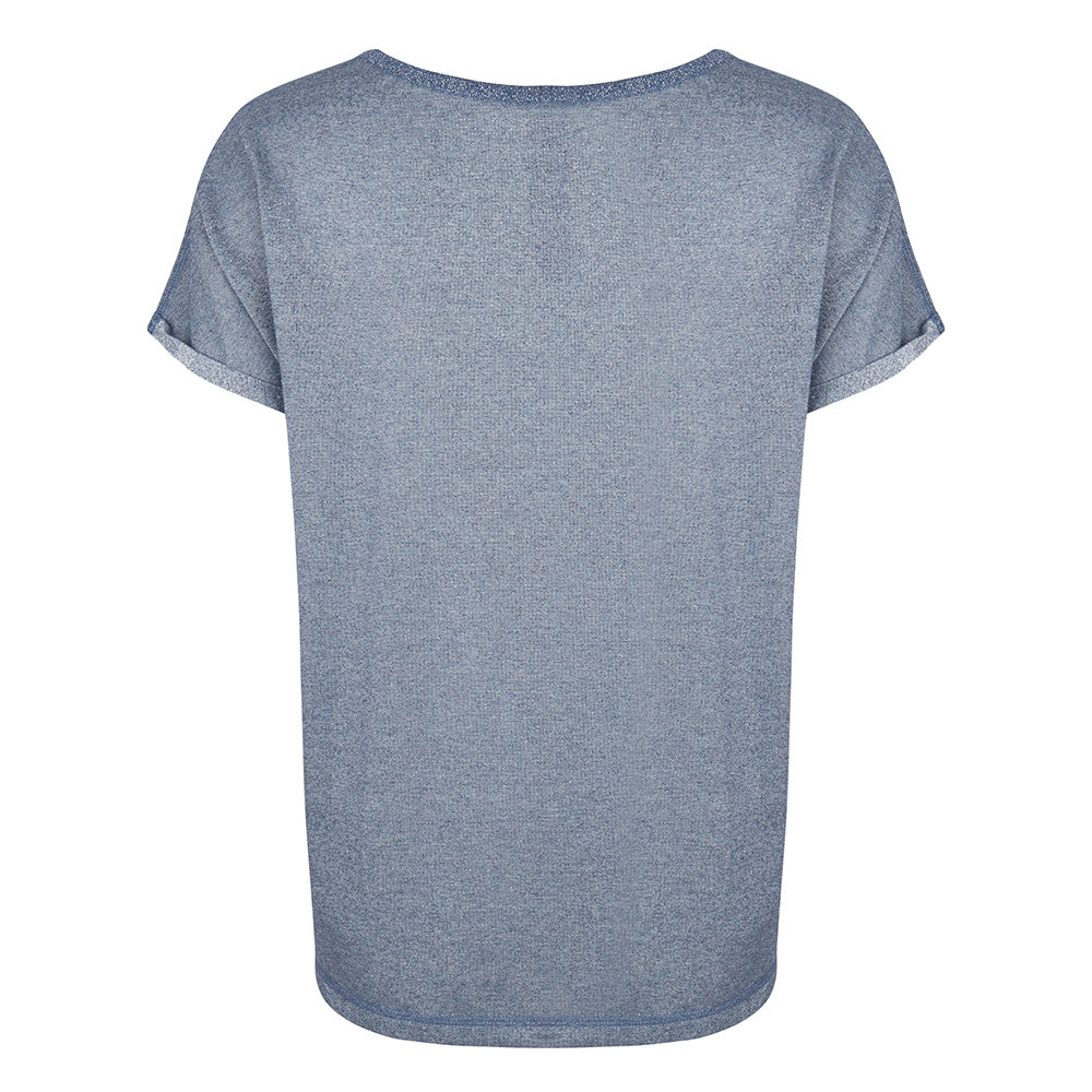 Hope Short Sleeve Top | Blue Melange
