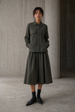 Raika skirt technical jersey | Army