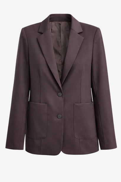 Blazer basique Rango en viscose | Brun foncé