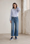 Rina striped Bluse | Blue White