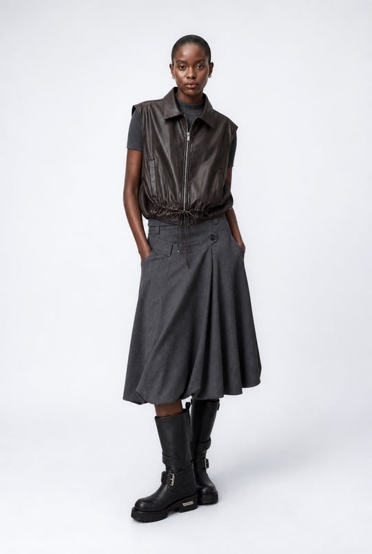 Tess viscose balloon rok