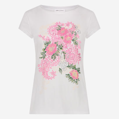 Cotton print t-shirt | White
