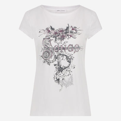 T-shirt print cotton | White