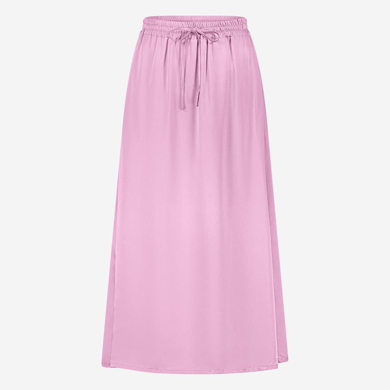 Ina shiny saten rayon viscose skirt | Pink