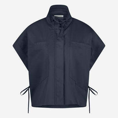 Paola polplin jacket blouse | Blue