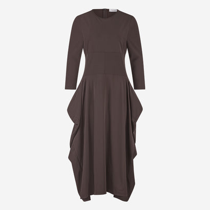 Denise dress technical jersey | Brown