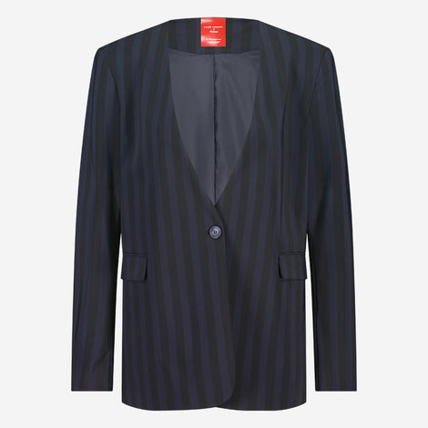 Alma Blazer Technical Jersey | Dark Blue