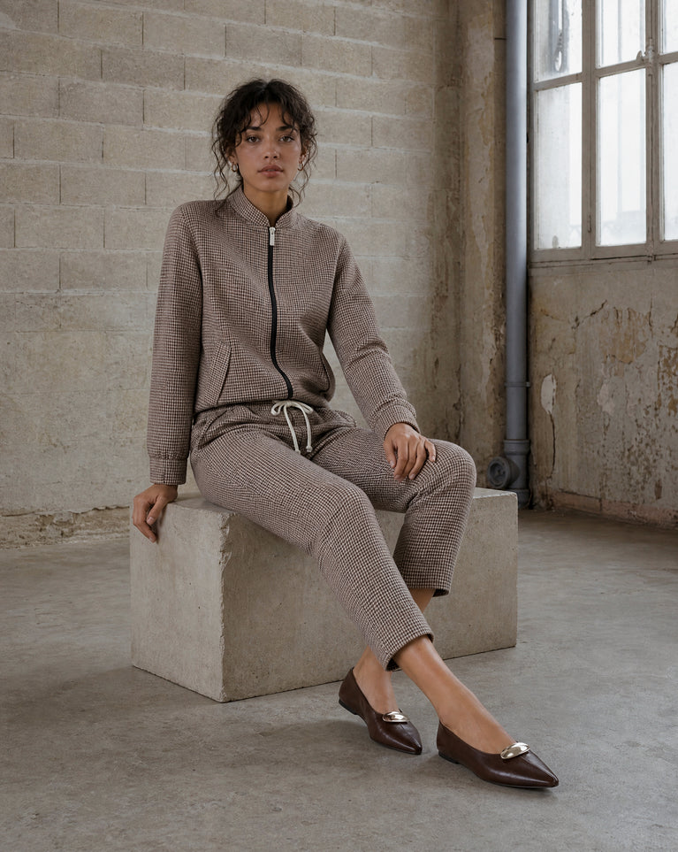 Barnno check bomber jacket | Multi