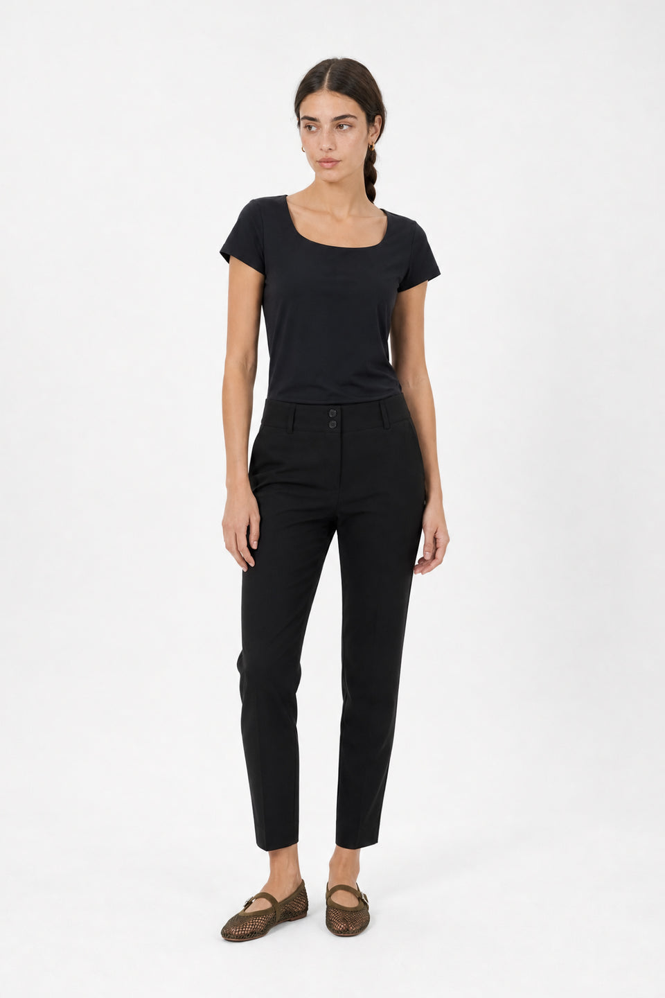 T-Shirt Sara Easy Wear Technical Jersey | Black