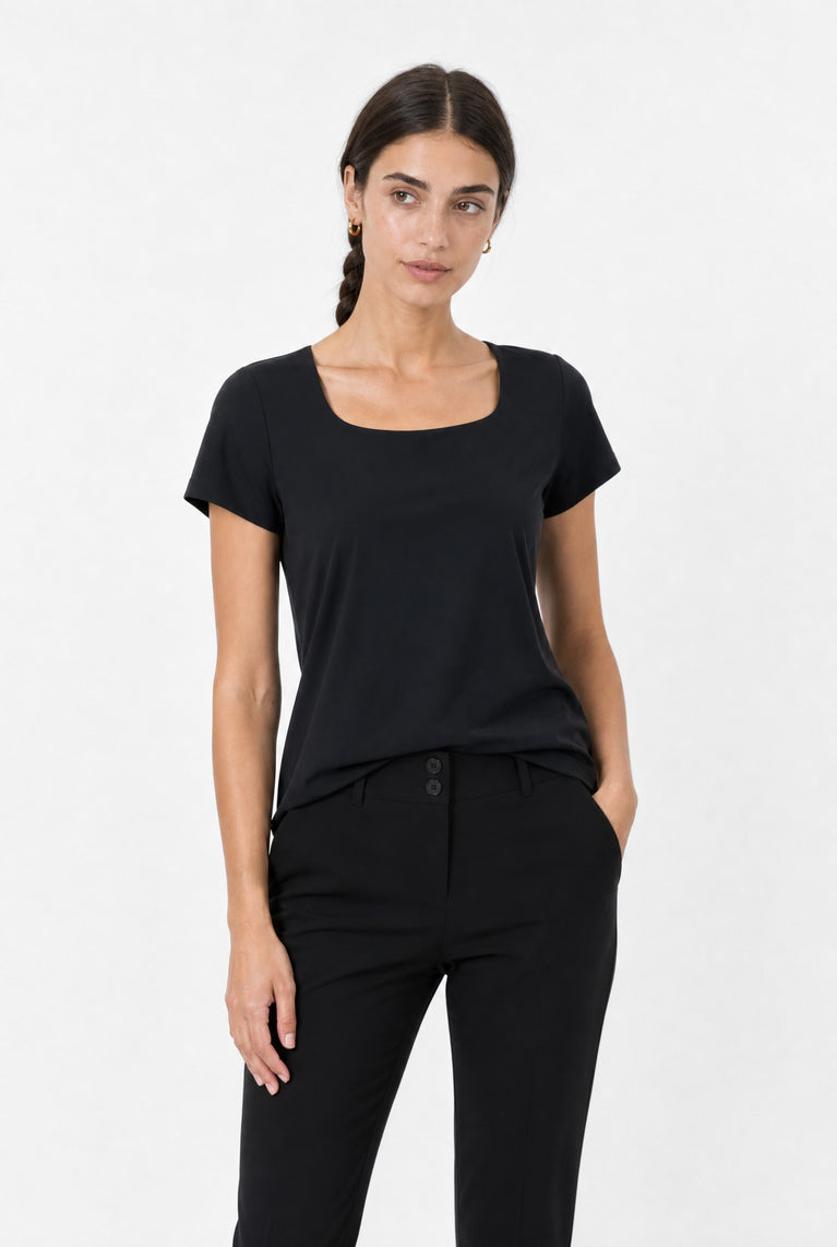 T-Shirt Sara Easy Wear Technical Jersey | Black