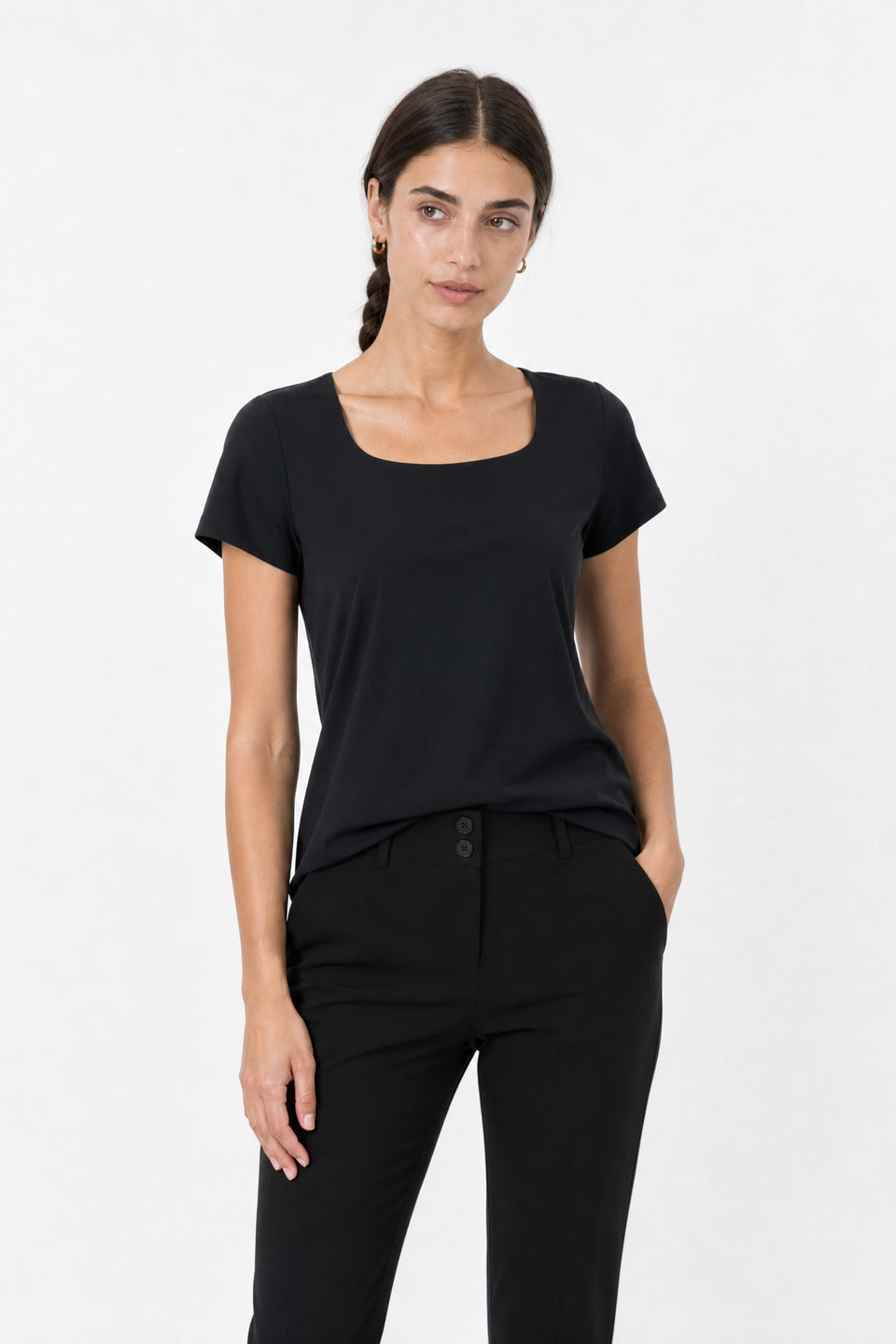 T-Shirt Sara Easy Wear Technical Jersey | Black