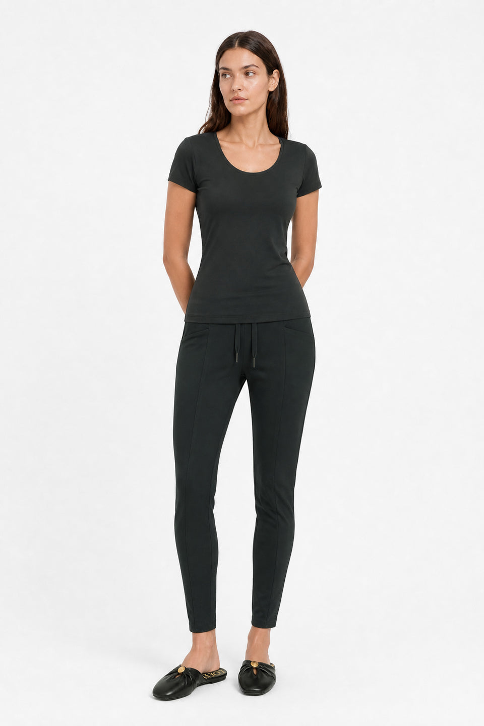 T-Shirt Sara Easy Wear Technical Jersey | Grigio Notte