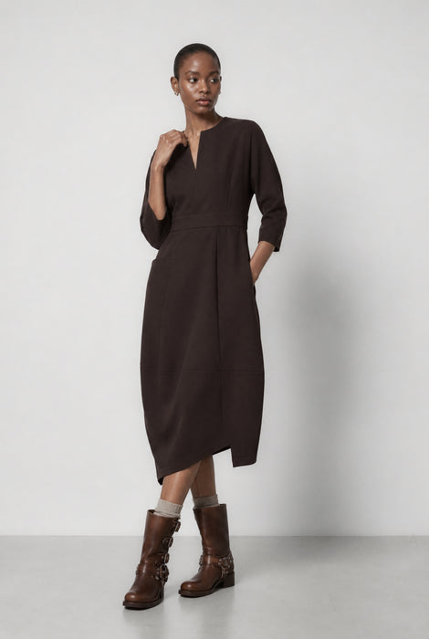 Sasha Kleid Sensitive tech fabric | Chocolate