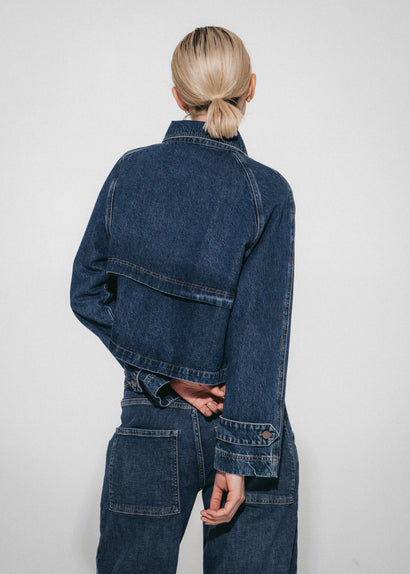 Parka Sassy in denim | Blu notte