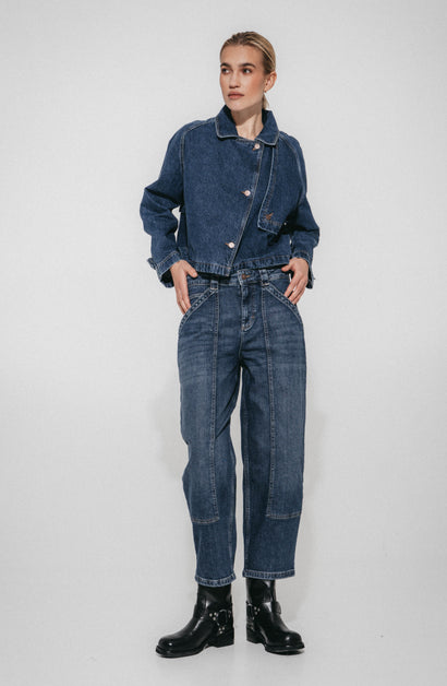Parka Sassy in denim | Blu notte