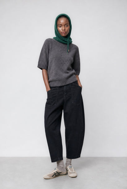 Jeans neri slouchy a barile | Nero