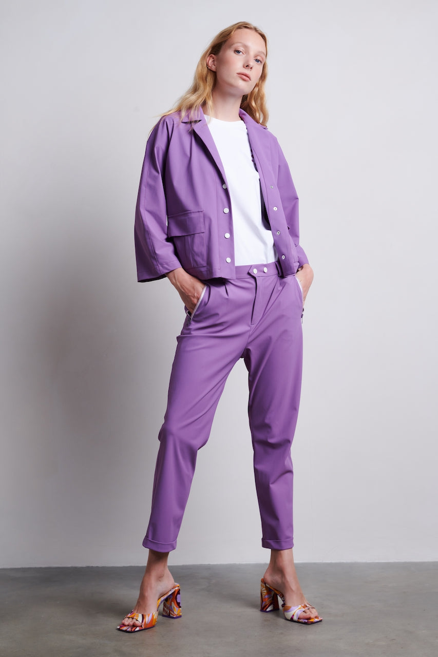 Luciana Blazer Technical Jersey | Purple