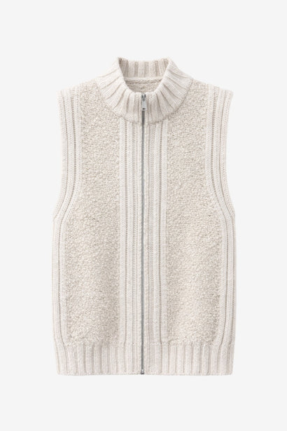 Teddy zipper Vest groove | Off White