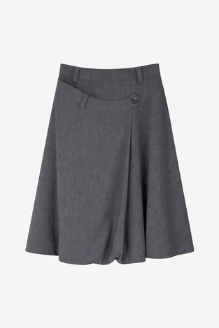 Tess viscose balloon skirt | Grey