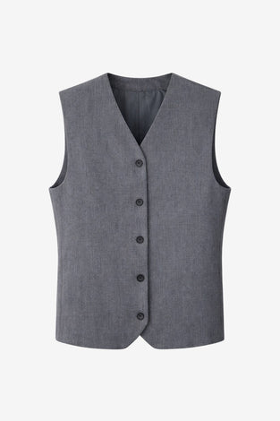 Теssa back knitted vest | Grey