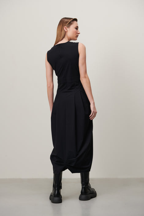 Jackie Dress Technical Jersey | Black