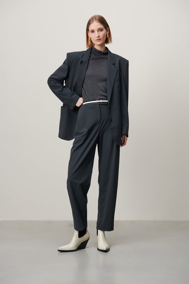 Lennard Oversize Blazer Technical Jersey | Grey