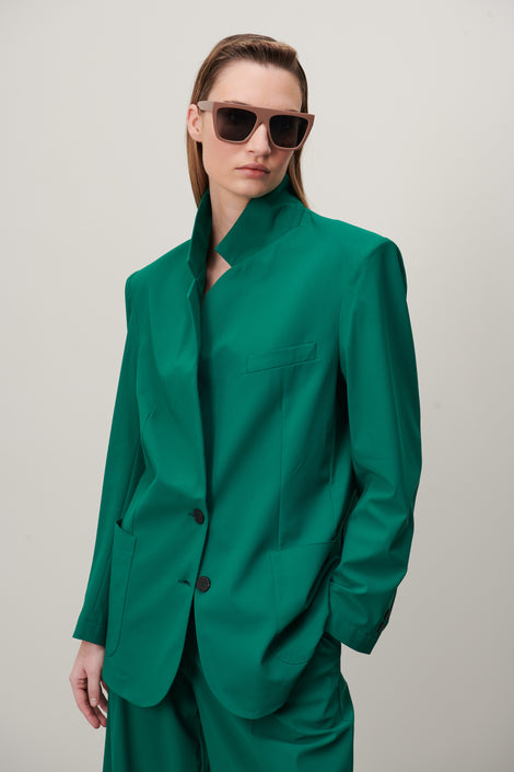 Lennard Oversize Blazer Technical Jersey | Green