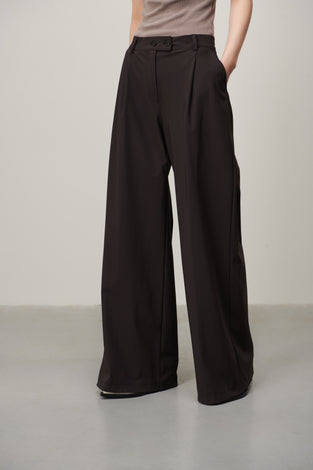 Marga Pants Technical Jersey | Dark Brown