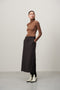 Rill Skirt Technical Jersey | Dark Brown