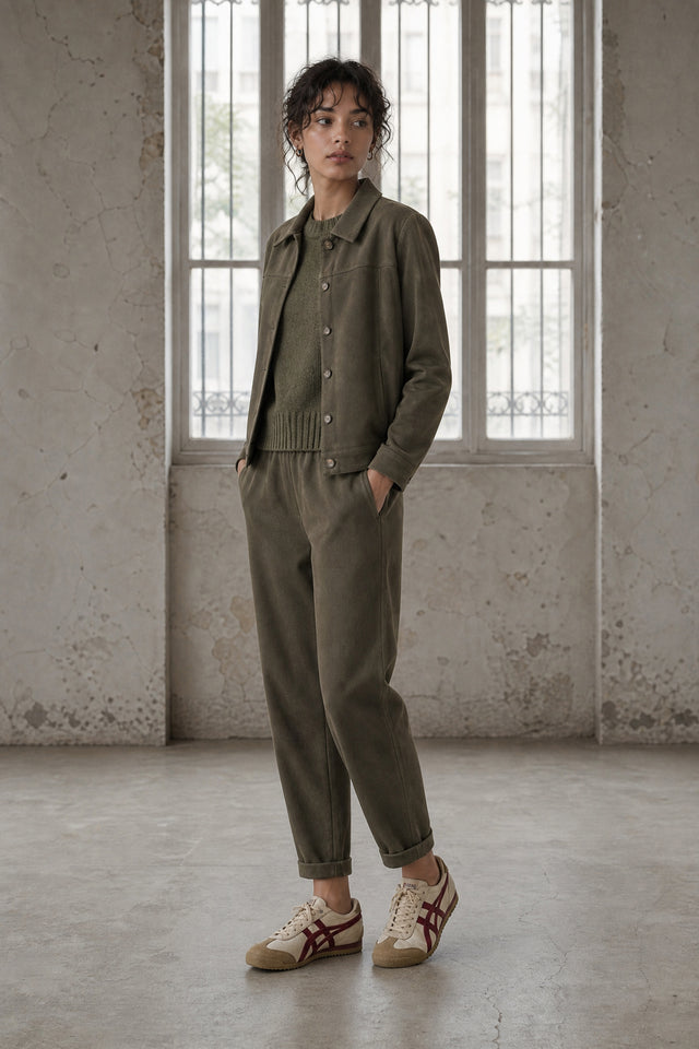 Danny skuba velvet pants | Army