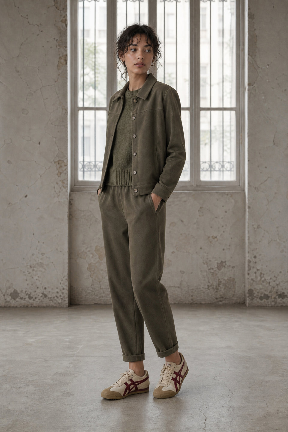 Danny skuba velvet Broek | Army