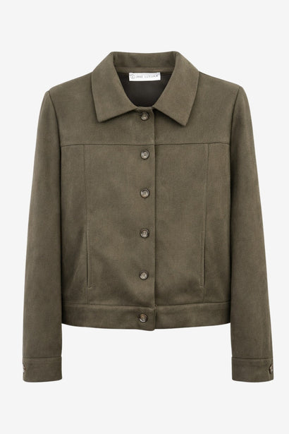 Veste Timmy en velours scuba | Vert armée