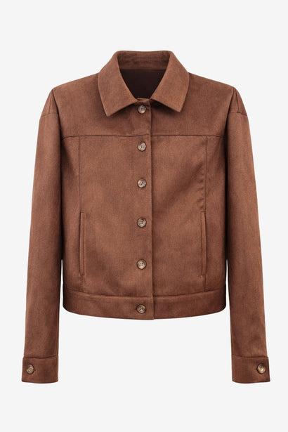 Veste Timmy en velours scuba | Marron