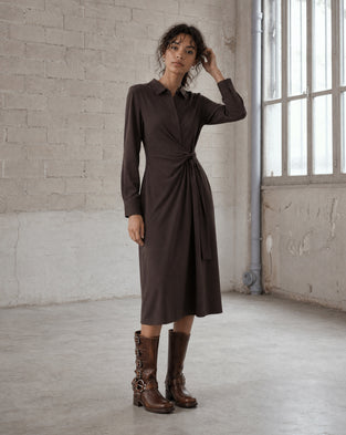 Trydi Kleid technical jersey | Chocolate