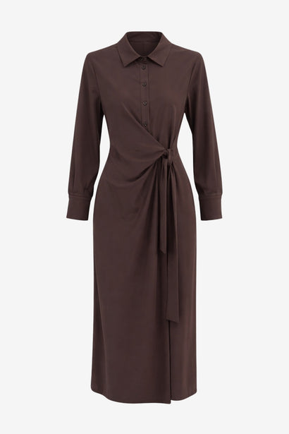 Trydi dress technical jersey | Chocolate